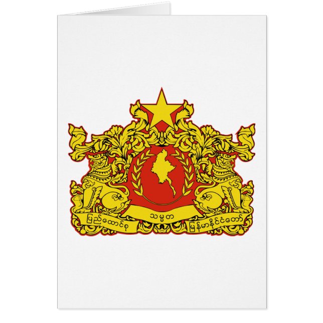 Cartão emblema de Burma (Frente)