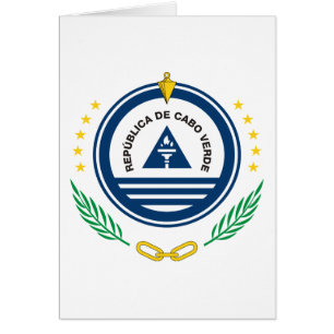 Cartão emblema de cabo verde