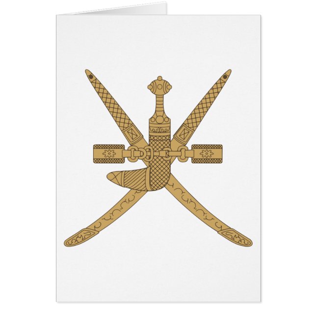 Cartão Emblema de Oman (Frente)