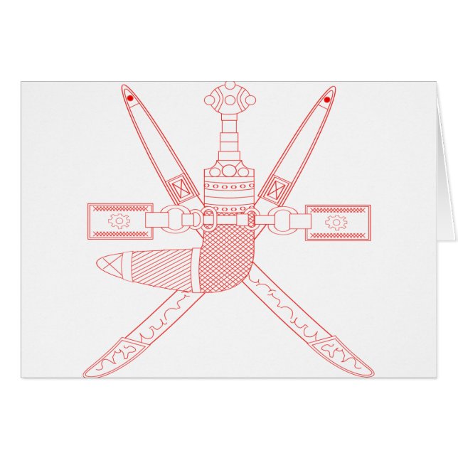 Cartão emblema de oman (Frente Horizontal)