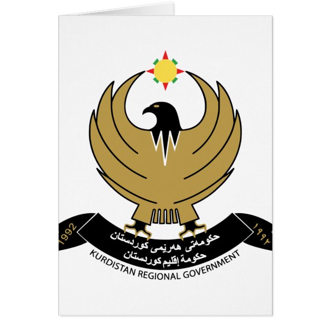 Cartão emblema do kurdistan (Frente)