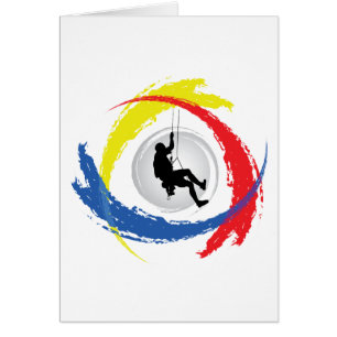 Cartão Emblema Tricolor do alpinismo