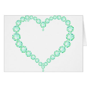 Cartão Emerald Jewel Heart