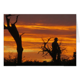 Cartão Emergência ao pôr do sol