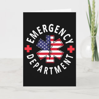 Cartão Emergency Department 4th Of July Usa Emergency Roo