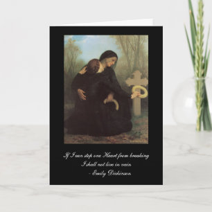Cartão Emily Dickinson - William Bouguereau Sympathy Card