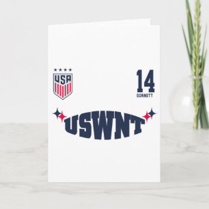 Cartão Emily Sonnett 14 Branco Uswnt Licença Oficial