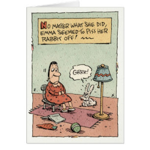 Cartão Emma e seu coelho