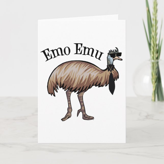 Cartão Emo Emu (Frente)