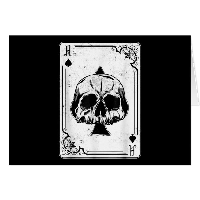 Cartão Emo Gothic e Punk Ace do jogo de pôquer do Spades (Frente Horizontal)