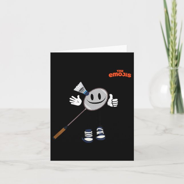 Cartão Emoji Badminton Sports Thumb Up (Frente)