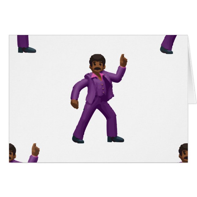 Cartão Emoji Dancing Man (Frente Horizontal)