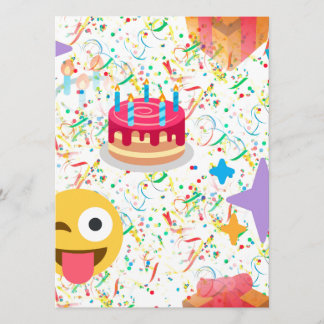 Cartão emoji de feliz aniversário