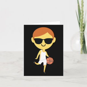 Cartão Emoji de Menino de Basquete 1
