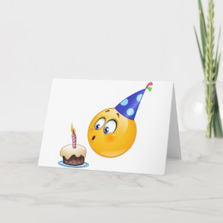 Cartão emoji do aniversário