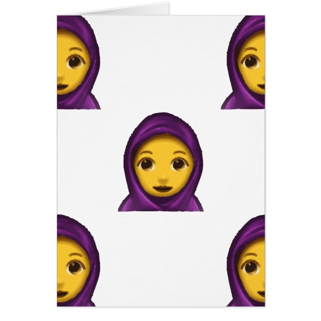 Cartão emoji hajib (Frente)