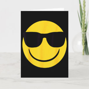 Cartão Emoji Oficial Carinha Amarela Sorriso Óculos Retrô