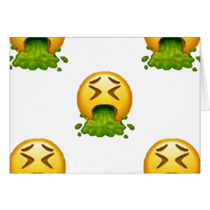 Cartão emoji que puking