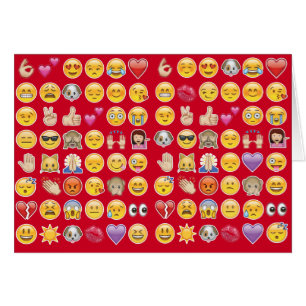 Cartão emoji vermelho