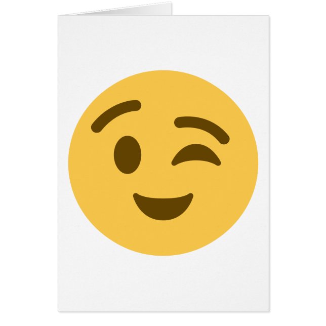 Cartão Emoji Wink (Frente)