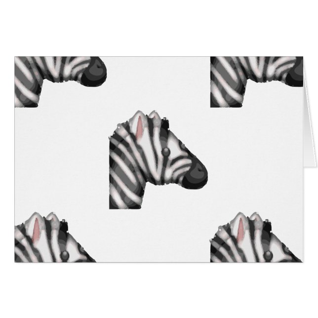 Cartão emoji zebra (Frente Horizontal)