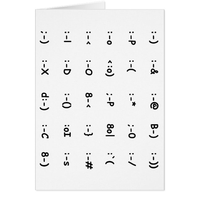 Cartão Emoticons (Frente)