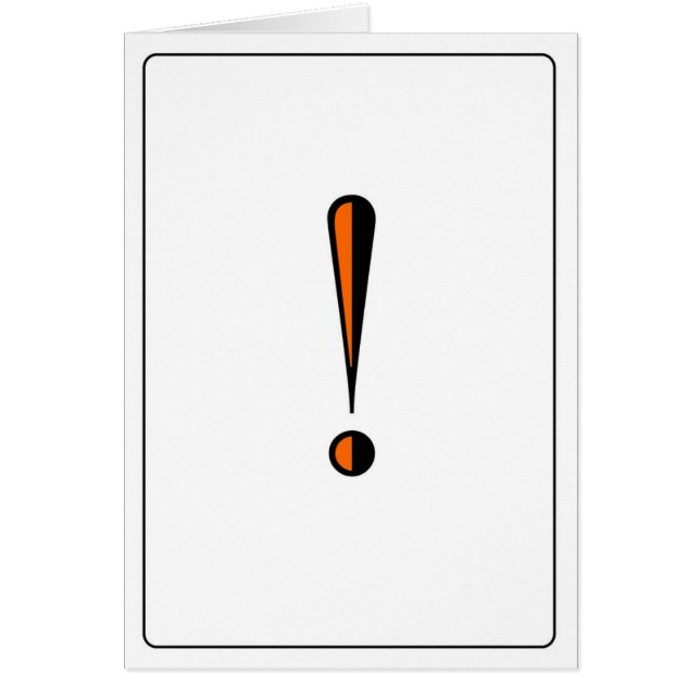 Cartão Emoticons - exclamação! (Frente)