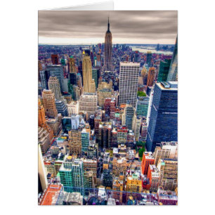 Cartão Empire State Building e Midtown Manhattan
