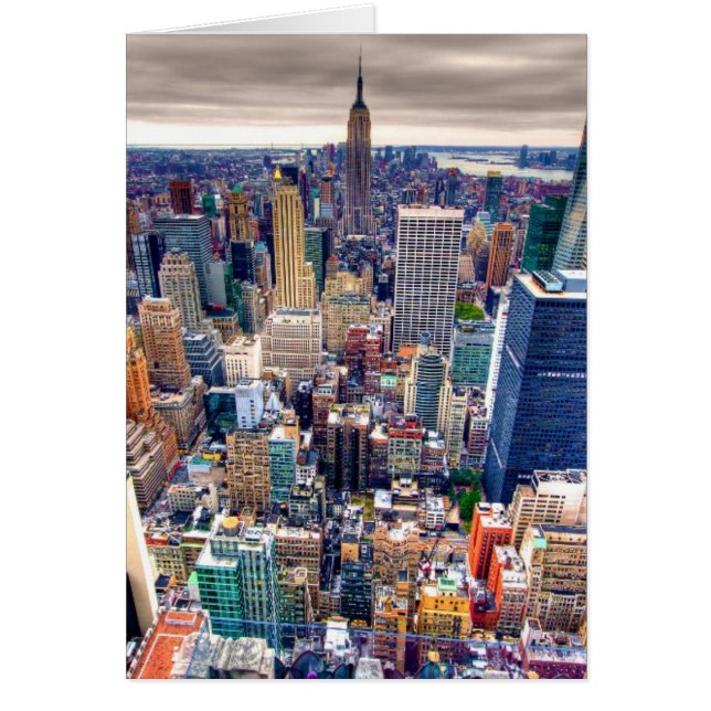 Cartão Empire State Building e Midtown Manhattan (Frente)