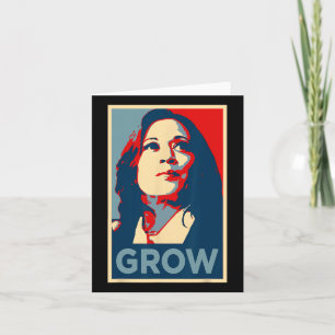 Cartão Empower Grow Kamala Harris Hope Poster 47 Rally Wo