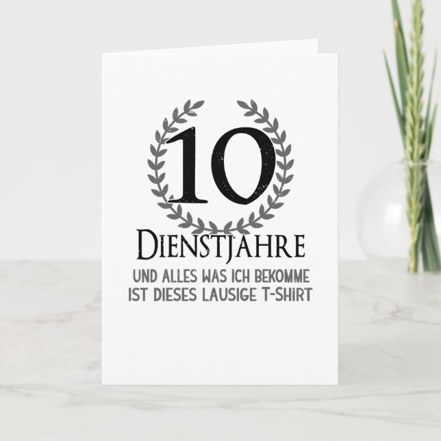 Cartão Empresa de Aniversário de Empresa de 10 Anos (Frente)