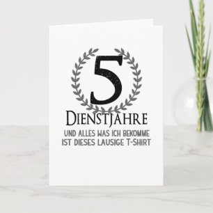 Cartão Empresa de Celebração de Empresas de 5 Anos de Fun