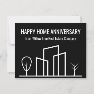 Cartão Empresa de Imóveis Feliz Aniversário Casa Personal