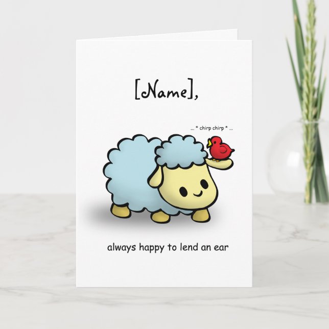 Cartão - Emprestando Um Ouvido (Frente)