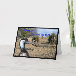Cartão Emu Birthday card-customize