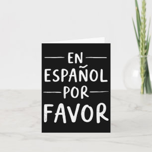 Cartão En Espanol Por Favor De Professora Espanhola