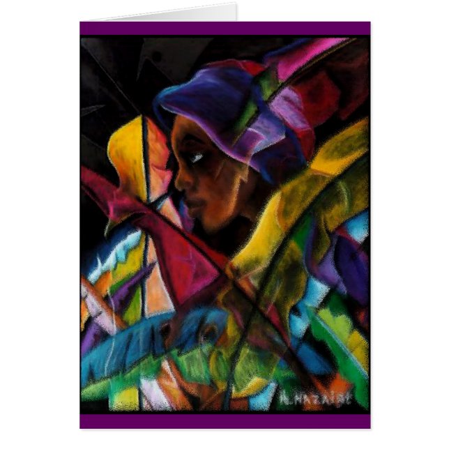 Cartão En Vitraux de Haitienne (Frente)