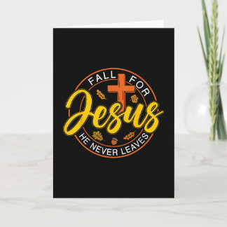 Cartão Enamorai-vos de Jesus Ele Nunca Deixa Outono Crist