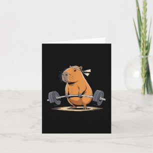 Cartão Encantada Encantada Capybara Cute Capte Capt Gym L