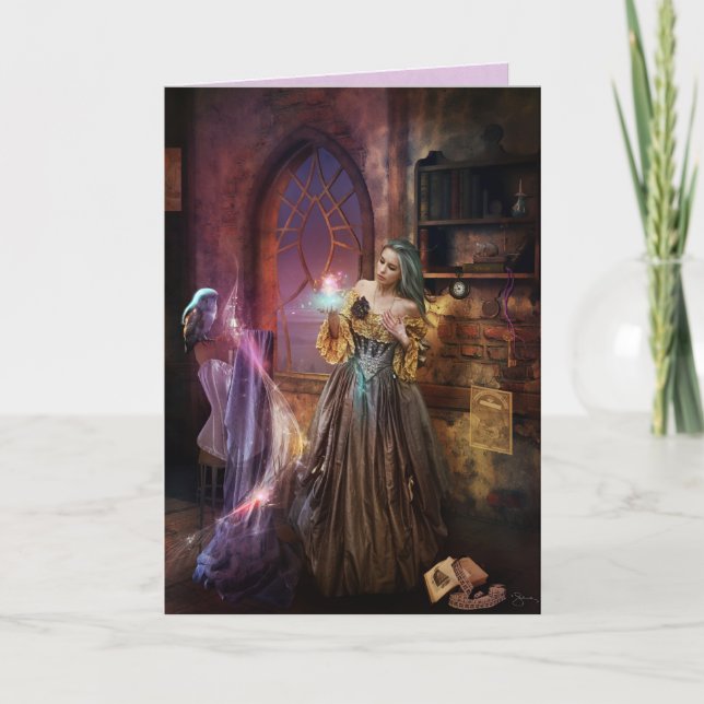 Cartão Encantado Seamstress (Frente)