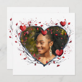 Cartão Encantando a camada vermelha de cor d'água corante