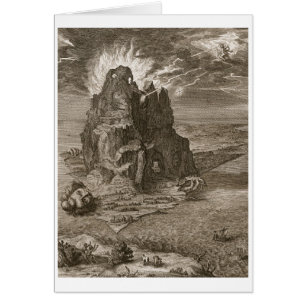 Cartão Enceladus Enterrado Embaixo do Monte Etna, 1731