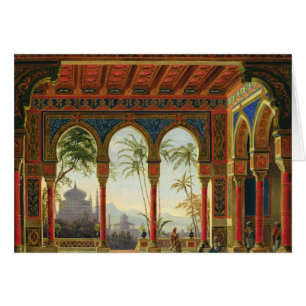 Cartão Encene o design para a ópera 'Ruslan e Lyudmila