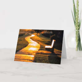 Cartão Encerramento do caminho no Sunset