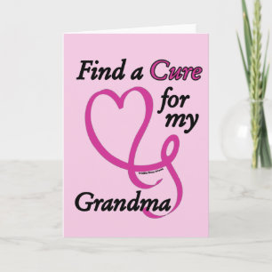 Cartão Encontrar um Cancer de Cura/Coração/Avó...