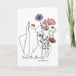 Cartão Encontre A Beleza Na Cotação Inspiracional Do Dia 