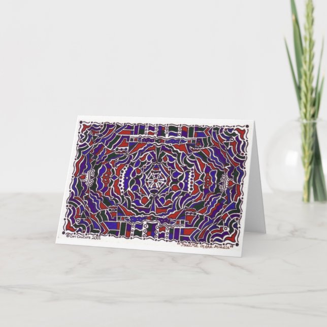 Cartão Encontre-me no meio (Frente)