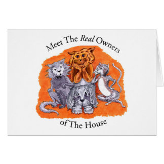 Cartão Encontre os proprietários reais da casa