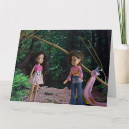 Cartão Encontro com minha irmã na floresta