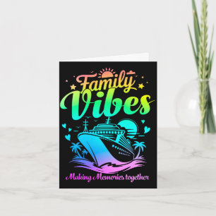 Cartão Encontro de família vibes cruzeiro férias fazendo